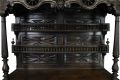 Brittany Buffet Antique French 1900 Chestnut Carved Figures Ship Wheels 2-Door