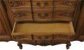 Sideboard Louis XV Rococo Vintage French Oak 4-Door 98 Inches Wide Server