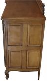Sideboard Louis XV Rococo Vintage French Oak 4-Door 98 Inches Wide Server