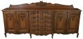 Sideboard Louis XV Rococo Vintage French Oak 4-Door 98 Inches Wide Server