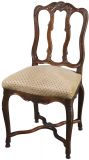 Dining Chairs Louis XV Rococo Sage Mauve Upholstery Antique French Walnut Set 8