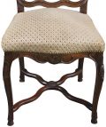 Dining Chairs Louis XV Rococo Sage Mauve Upholstery Antique French Walnut Set 8
