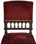 Dining Chairs Antique French Renaissance Set 16 Red Upholstery 