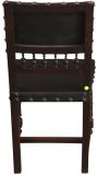 Dining Chairs Henry II Renaissance Walnut Brown Leather 1920 French Set 6