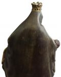 Sculpture Statue Religious Our Lady of Lede Madonna Antique Glass Chalkware Wood