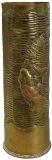 Antique Shell Case Vase Trench Art Militaria Dove In Flight Vive La Paix 1919
