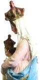 Sculpture Statue Religious Madonna Our Lady of Victory Chalkware Antique French 