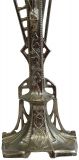 Crucifix Religious Art Nouveau Antique Spear Ladder Silver Metal Standing Cross