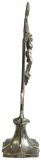 Crucifix Religious Art Nouveau Antique Spear Ladder Silver Metal Standing Cross