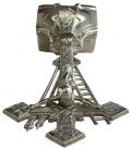 Crucifix Religious Spear Ladder Vintage French 1930 Silver Metal Standing Cross