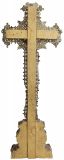 Antique Crucifix Cross Religious Angels Lamb Jesus Wood Metal Hiroshi Brass