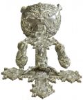 Crucifix Religious Gothic Styling Mary and John Pelican Bird Nickel Metal 22-256