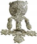 Crucifix Religious Gothic Styling Mary and John Pelican Bird Nickel Metal 22-256