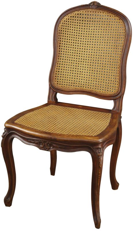 Wood king Louis chair with rattan - Chairs4allevents