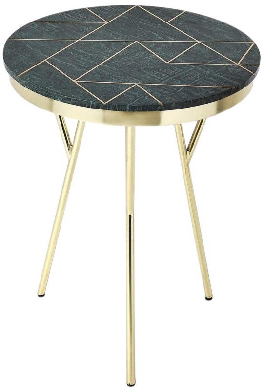Accent Table Contemporary Metalworks Distressed Brass Green Gray Hammered Iron