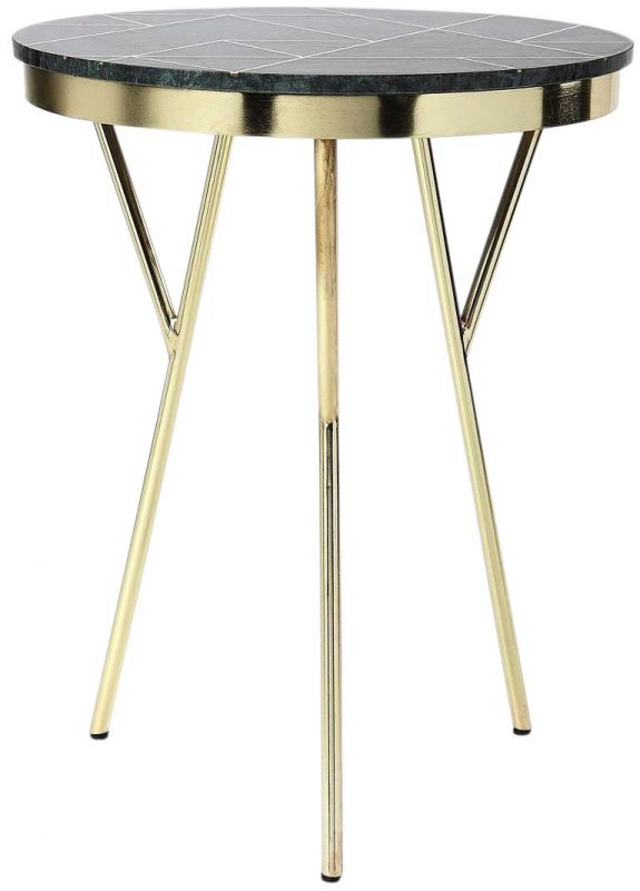 Accent Table Contemporary Metalworks Green Distressed Brass Gray Hammered Metal