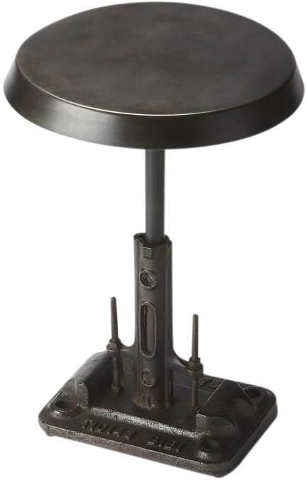 Accent Table Post-Modern Modern Distressed Iron Bronze Hand-Crafted