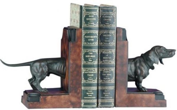 Bookends Bookend TRADITIONAL Antique Dachshund Weiner Dog Resin Hand-Painted