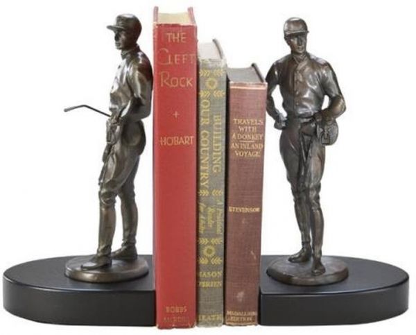 Bookends Equestrian Jockey Weigh-In Traditional Hand Painted OK Casting USA