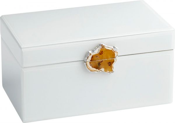 CYAN DESIGN BIJOU Container Modern Contemporary White Black Brass Cream Pine