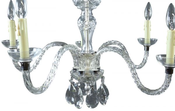 Chandelier Cut Glass Pendants 6-Arm 6-Light New Sparkling Drops