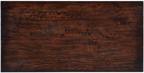 Chest Lafitte Solid Wood Distressed Old World Dark Rustic Pecan  2 Drawers Shelf