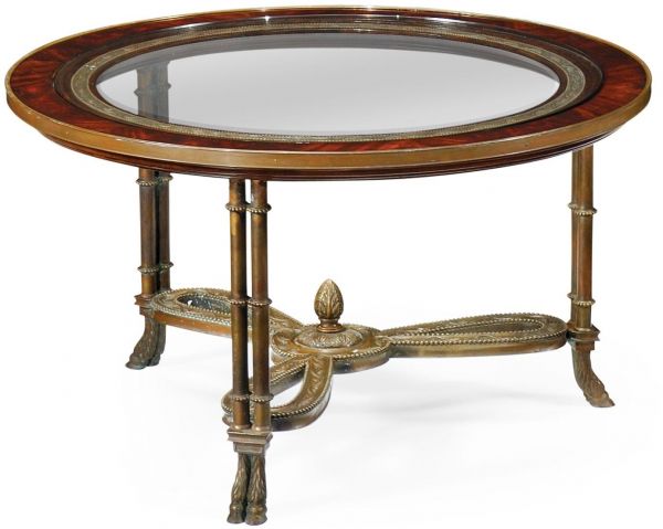 Coffee Table Cocktail JONATHAN CHARLES BUCKINGHAM Traditional Antique Round