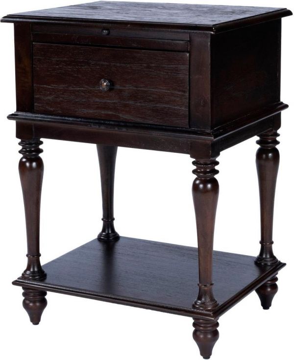 End Table Side Traditional Antique Coffee Distressed Brown Mindi Mango