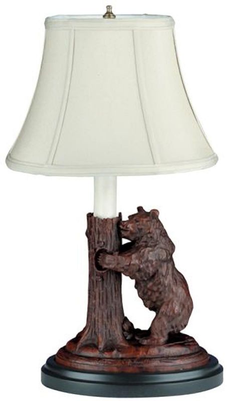 Lamp Bear Standing Finding The Honey Linen Shade Hand Painted OK Casting