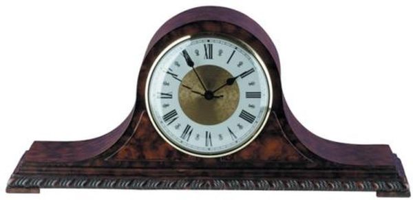 Mantel Clock Traditional Antique Oxblood Red Camel Back Cast Resin Battery Not