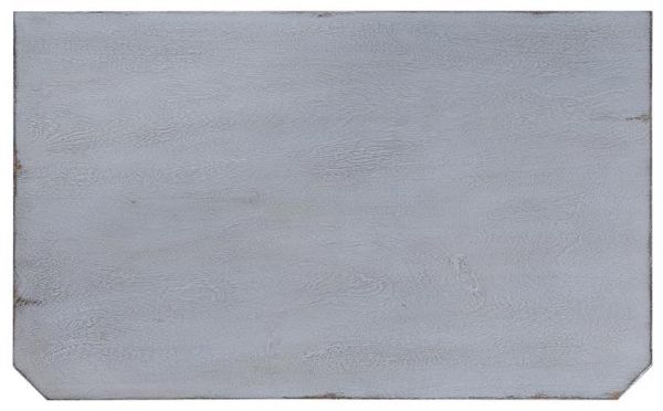 Nightstand Wilcox Pewter Gray Solid Wood Quatrefoil 2-Doors 1-Drawer