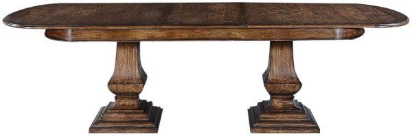 Pastry Table Dining Tuscan Italian Oval Top Butterfly Leaf Rustic Pecan Solid