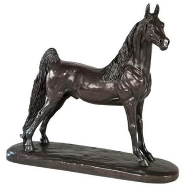 Sculpture EQUESTRIAN Traditional Antique Saddlebred Horse by Belden Ebony Black