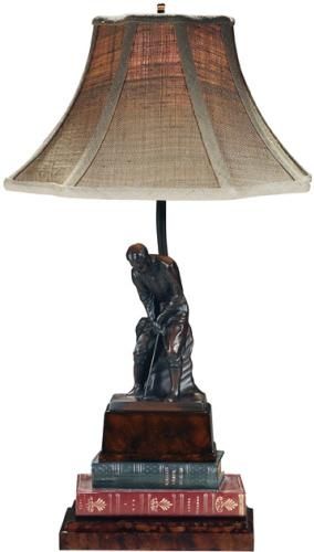 Sculpture Table Lamp Golf Putting Golfer Hand Painted Made in USA OK Casting