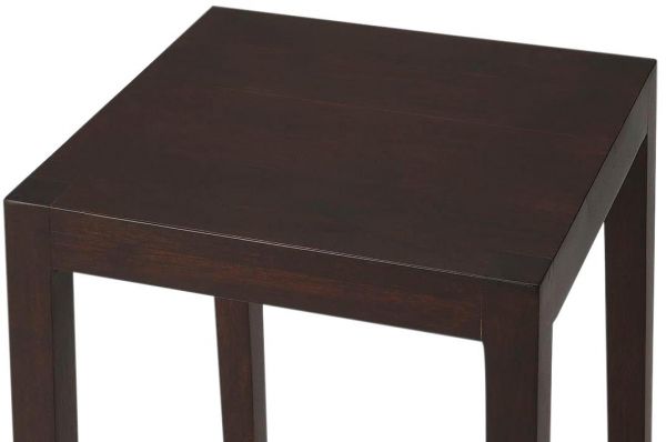 Side Table Tapered Square Legs Coffee Distressed Brown Acacia