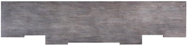 Sideboard Cathedral Weathered Gray Wood  Heavy Moldings  Linen Fold Doors