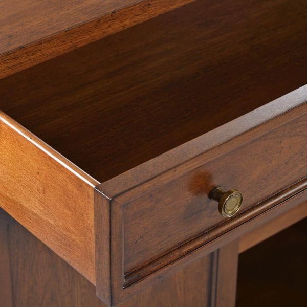 Sideboard Turned Legs Trestle Burnished Brass Hardware Hand-Rubbed Distressed
