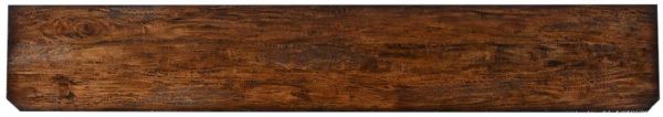 Sideboard Wilcox Rustic Pecan Solid Wood Quatrefoil 4-Doors 3-Drawers