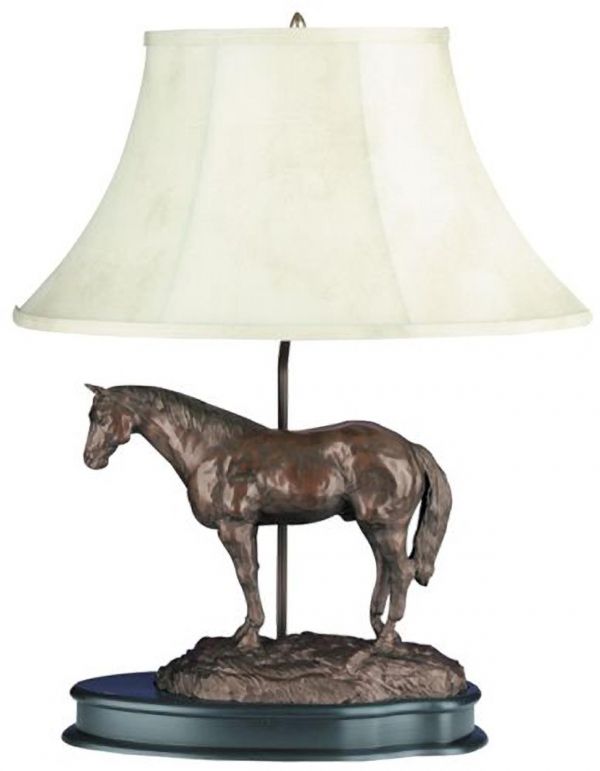 Table Lamp Quarterhorse Quarter Horse Equestrian Hand Crafted Resin OK Casting