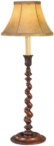 Table Lamp TRADITIONAL Antique Barley Twist 1-Light Chocolate Brown Resin
