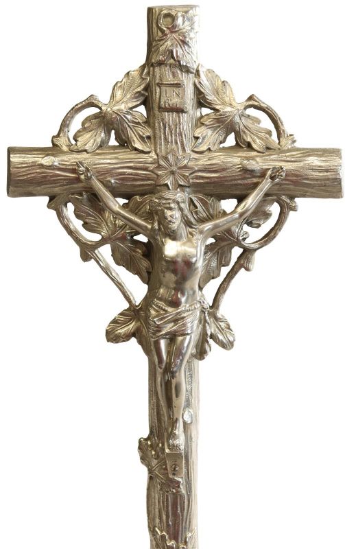 Vintage Crucifix Cross Religious Metal Brass Bronze