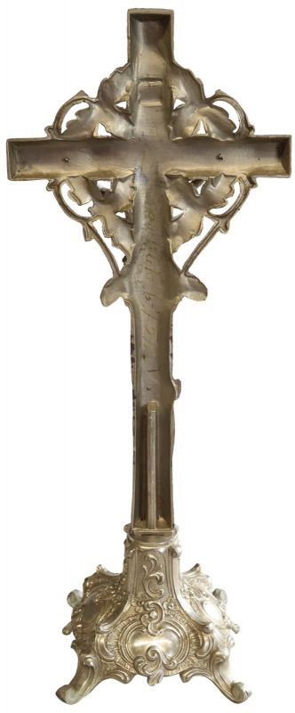 Vintage Crucifix Cross Religious Metal Brass Bronze