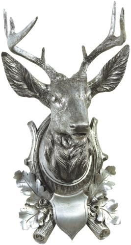 Wall Trophy Aspen Stag Head Rustic Deer HandPainted Cast Resin OK Casting Plaque