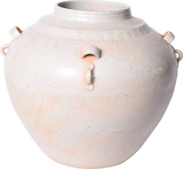 EuroLux Home Vase Green Pottery Ceramic 