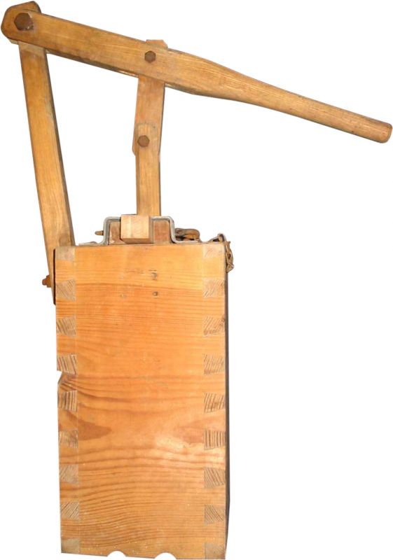 Press Antique German 1900 Rustic Pine Wood