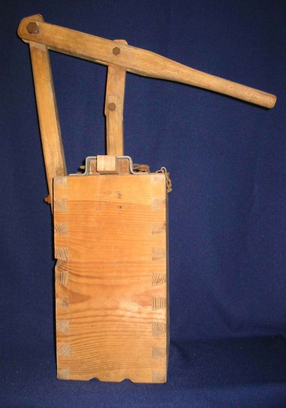 Press Antique German 1900 Rustic Pine Wood