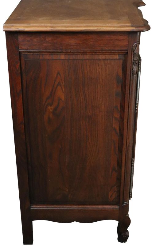 Rococo Sideboard Antique French Louis XV 1900 Oak 4-Doors 2-Drawer