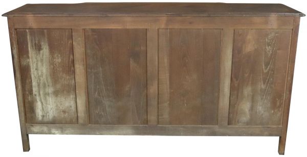 Rococo Sideboard Antique French Louis XV 1900 Oak 4-Doors 2-Drawer