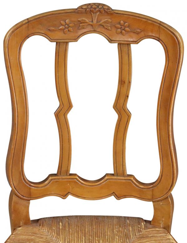 Dining Chairs French Country Farmhouse Cherry Wood Cane Set 6 Vintage 1930