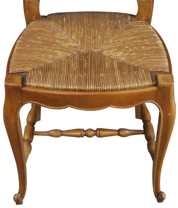 Dining Chairs French Country Farmhouse Cherry Wood Cane Set 6 Vintage 1930